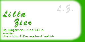 lilla zier business card